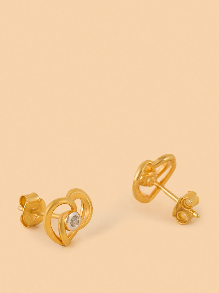 Chic Lab Diamond Ribbon Knot Studs