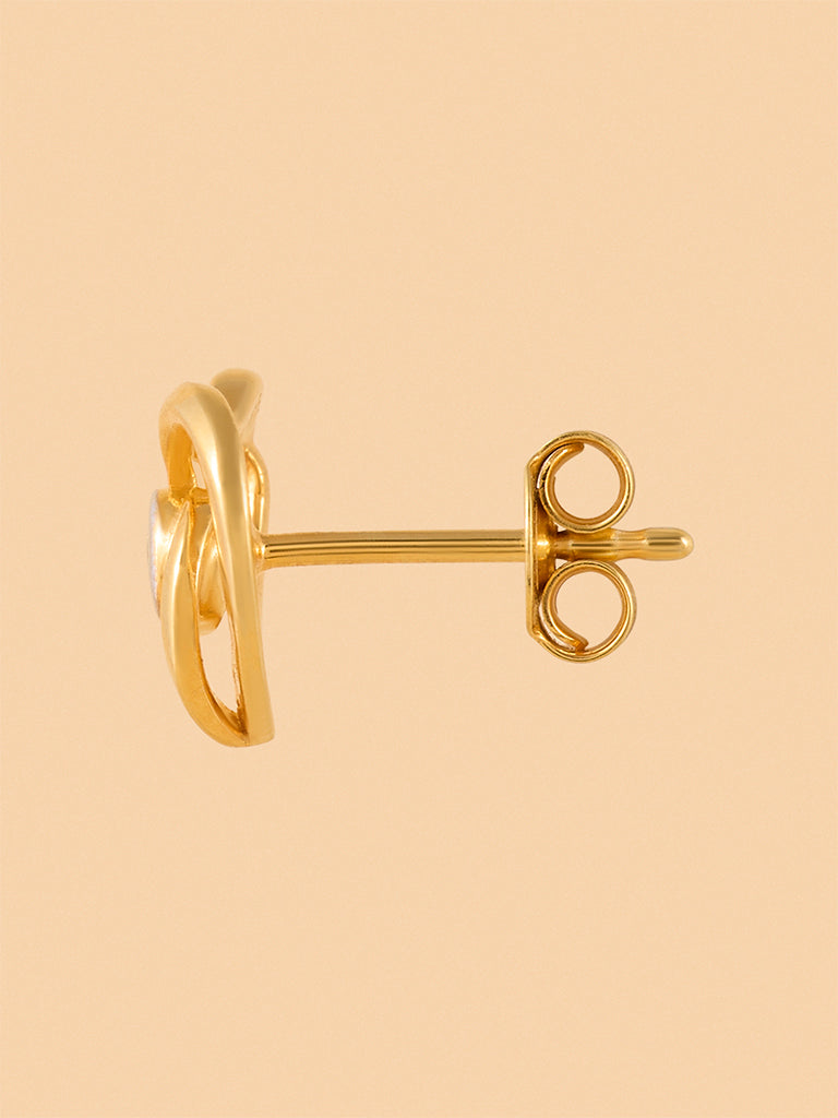 Chic Lab Diamond Ribbon Knot Studs