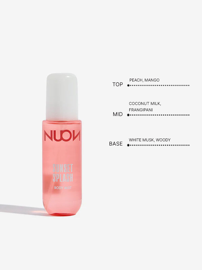 Westside Nuon Women's Sunset Splash Body Mist - 100 ml  Infographics