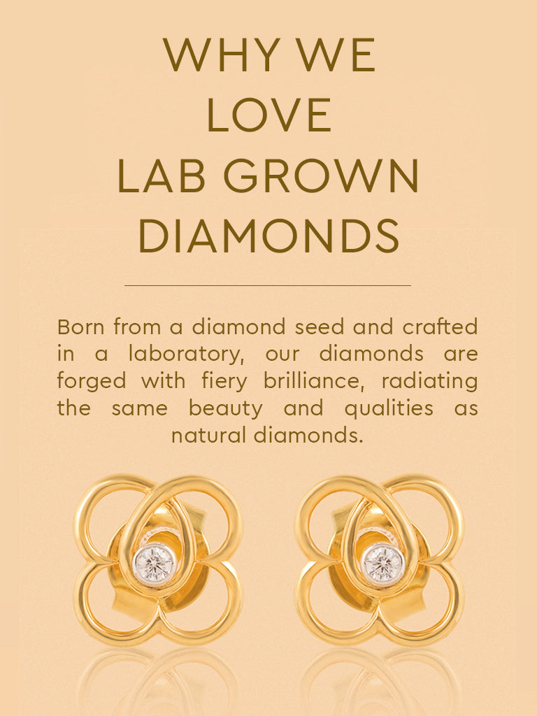 Classic Lab Diamond Intertwined Earrings
