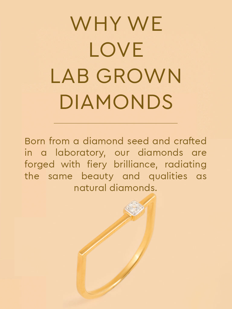 Modern Asymmetrical Solitaire Ring
