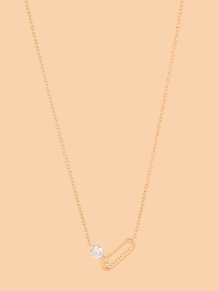Linked Lab-Diamond Pendant Necklace