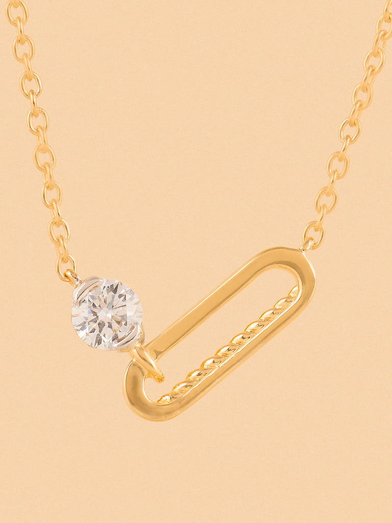 Linked Lab-Diamond Pendant Necklace