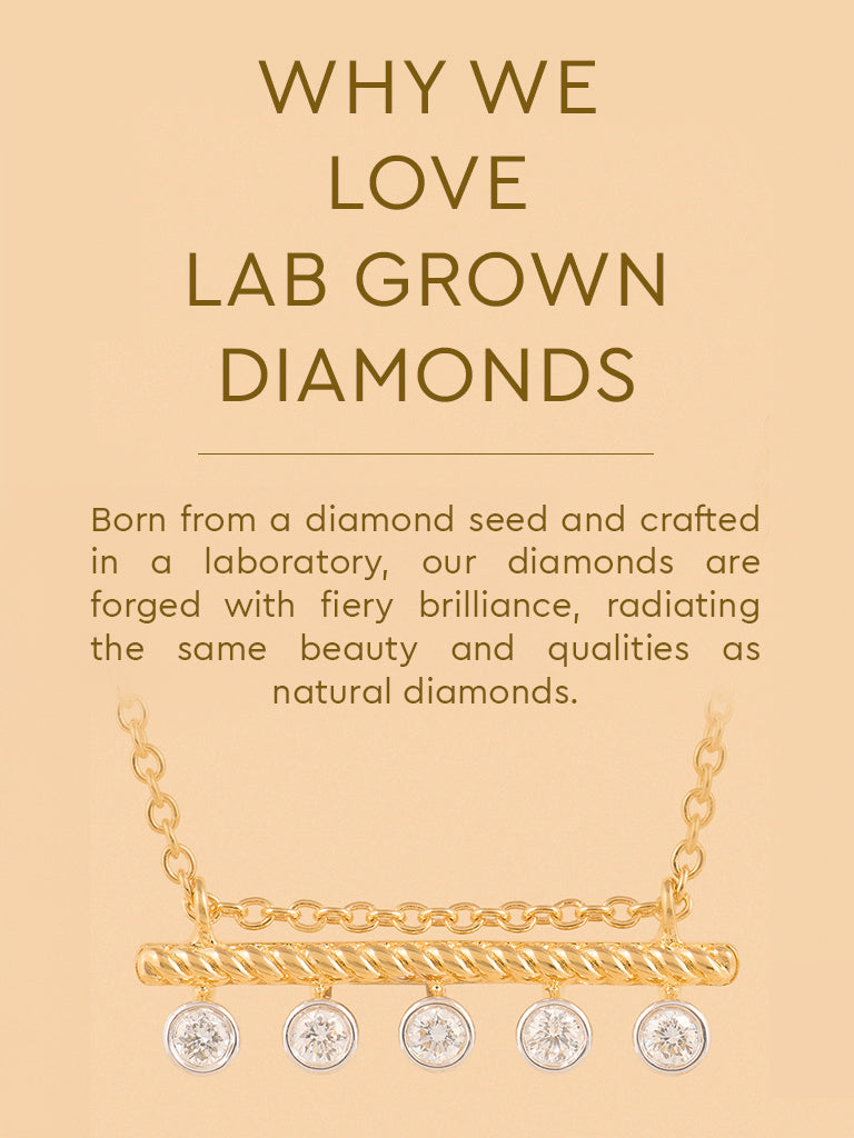 Linear Lab-Diamond Pendant Necklace