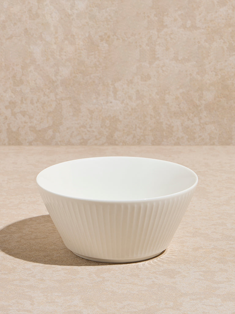 Westside Home White Ripple Serving Bowl - Large