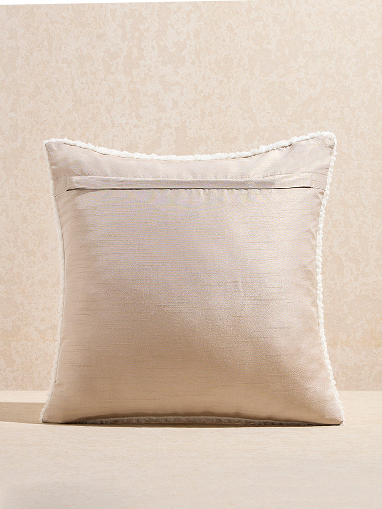 Westside Home White Chevron Design Cushion Cover