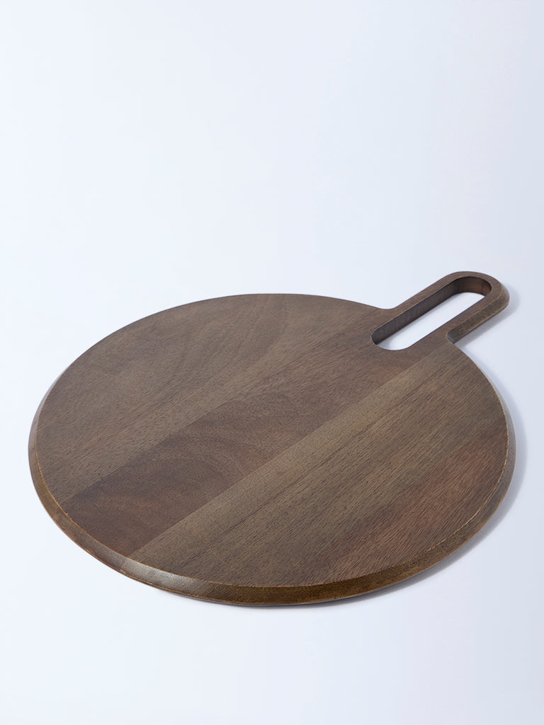Westside Home Brown Wooden Round Chopper