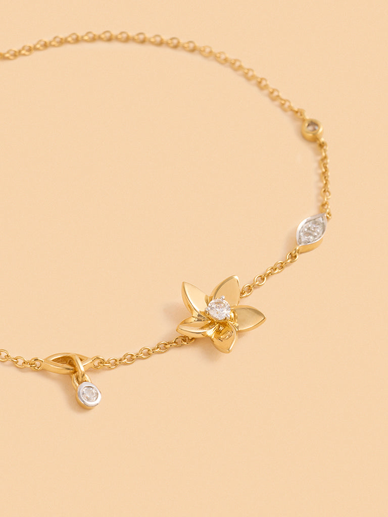 Gold Classic Floral Bracelet