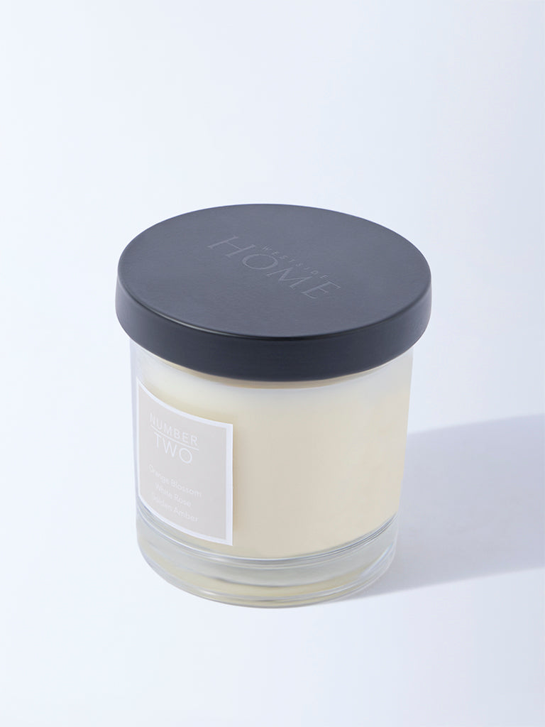 Westside Home Clear White Amber Scented Glass Candle