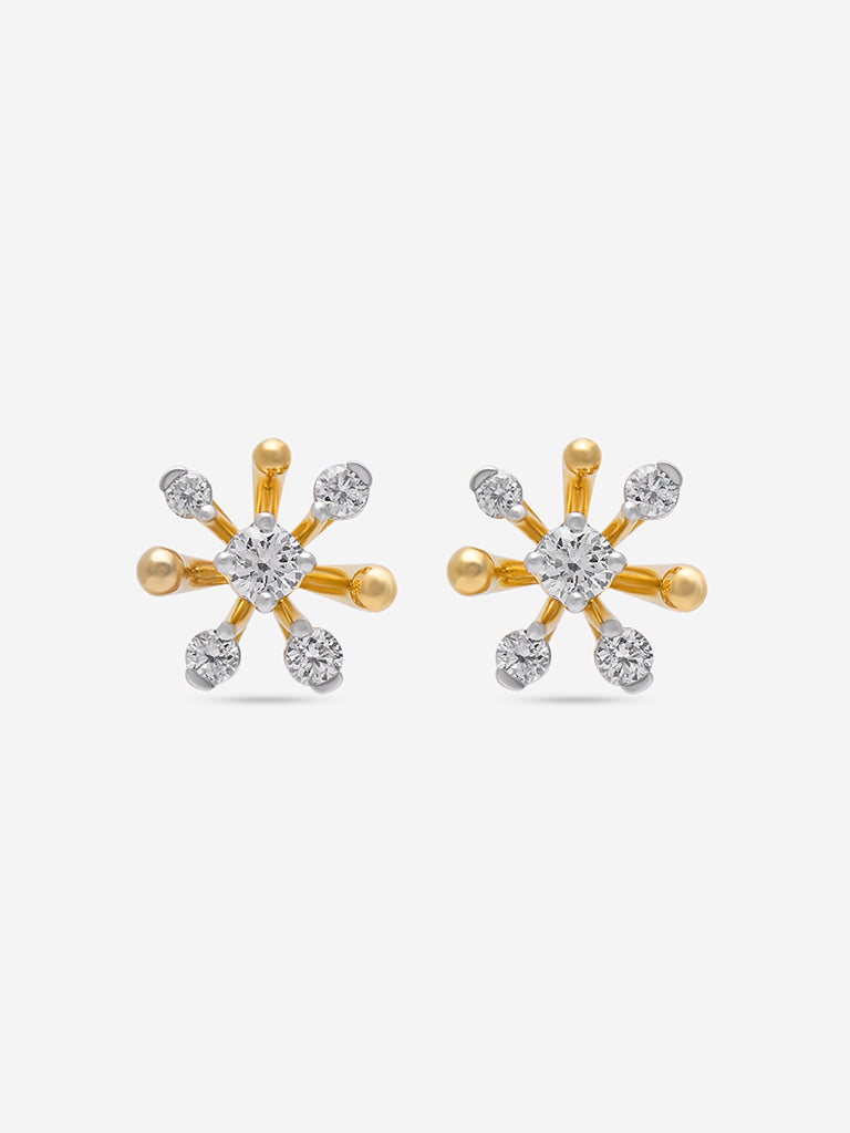 Cluster Lab Diamond Stud Earrings