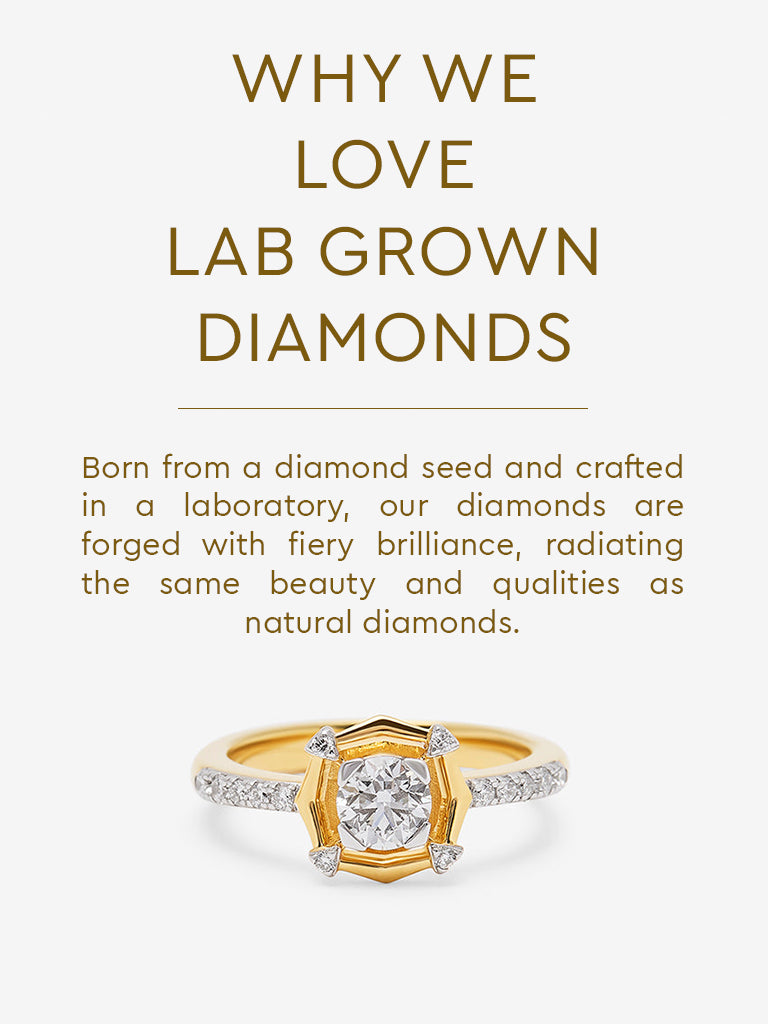 Sculpted Lab Diamond Ring