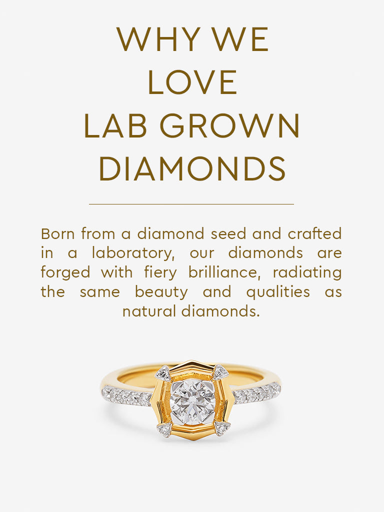 Sculpted Lab Diamond Ring