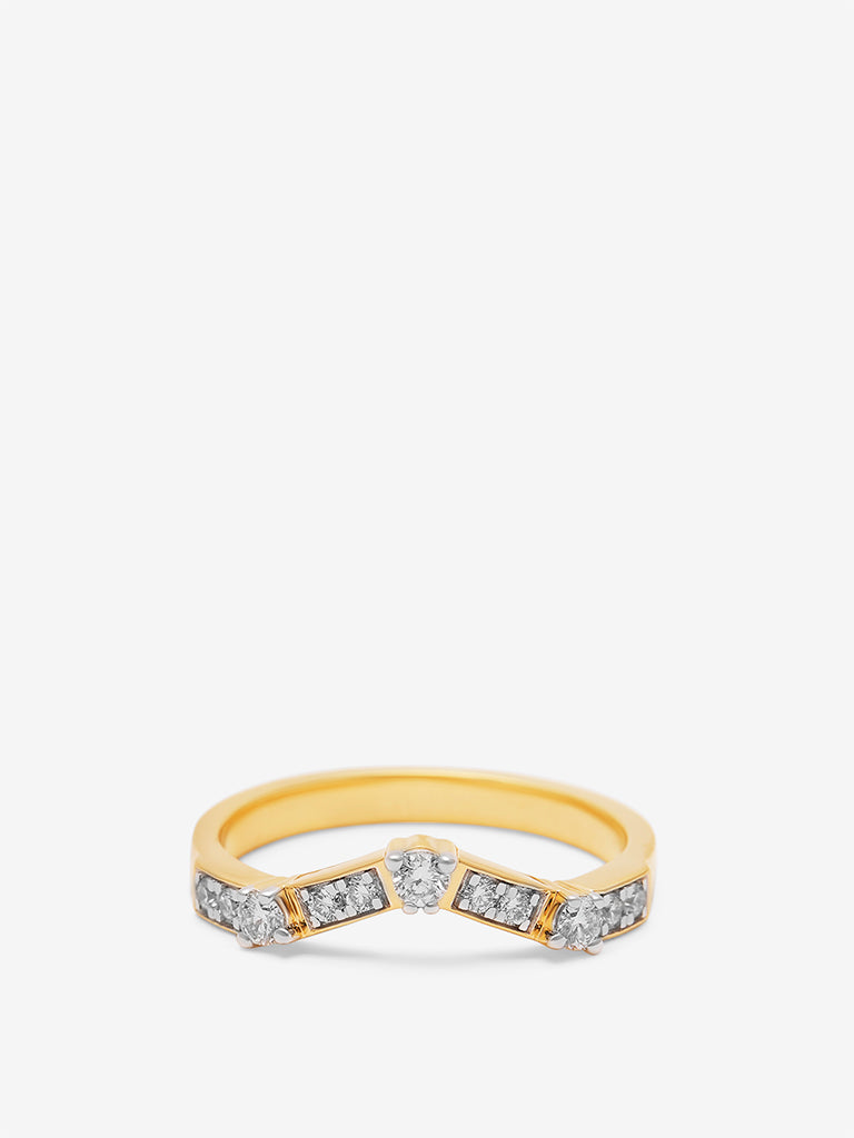 Chevron Lab Diamond Ring