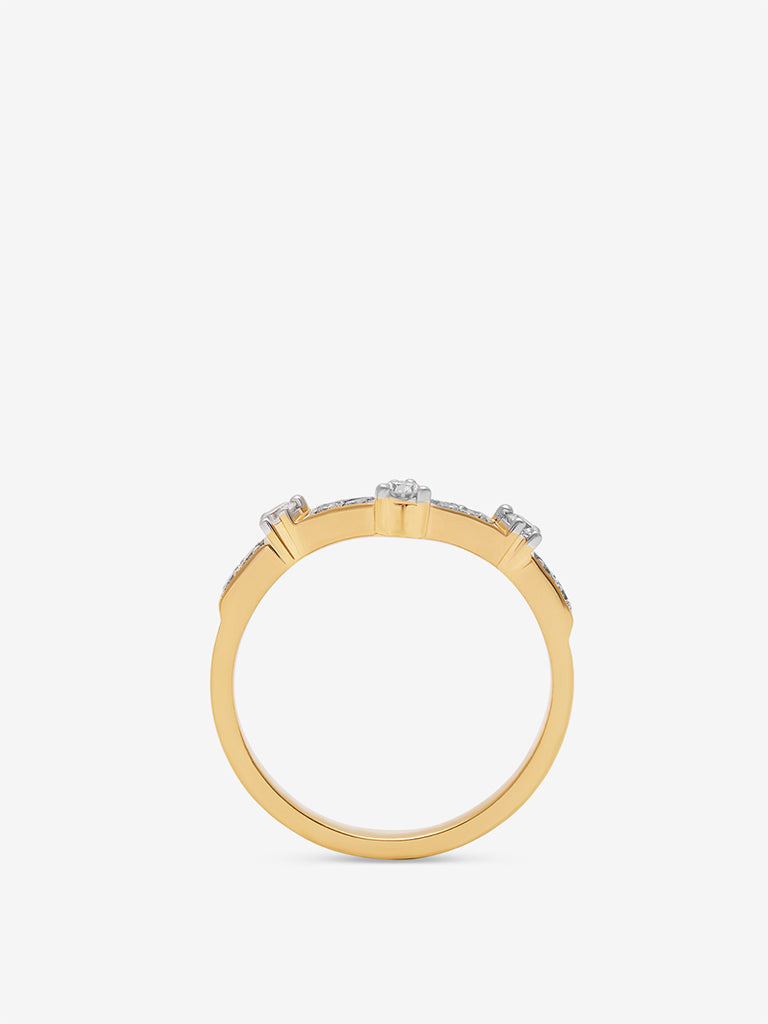 Chevron Lab Diamond Ring