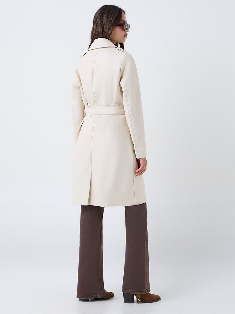 LOV Off-White Coat with Belt
