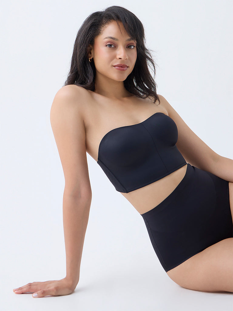 Wunderlove Black Super Grip Strapless Padded Bra