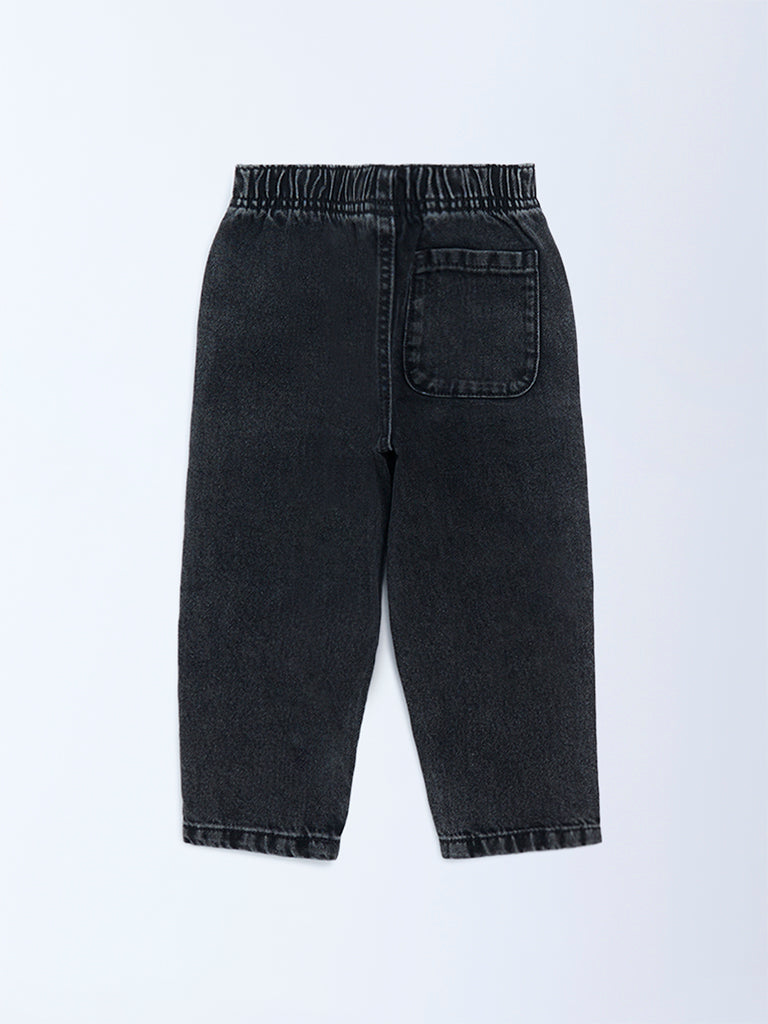 HOP Kids Boys Charcoal Mid-Rise Jeans