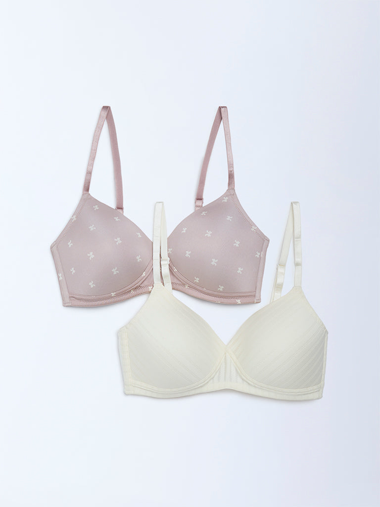 Wunderlove 2-Pack Bow-Printed Padded Bra