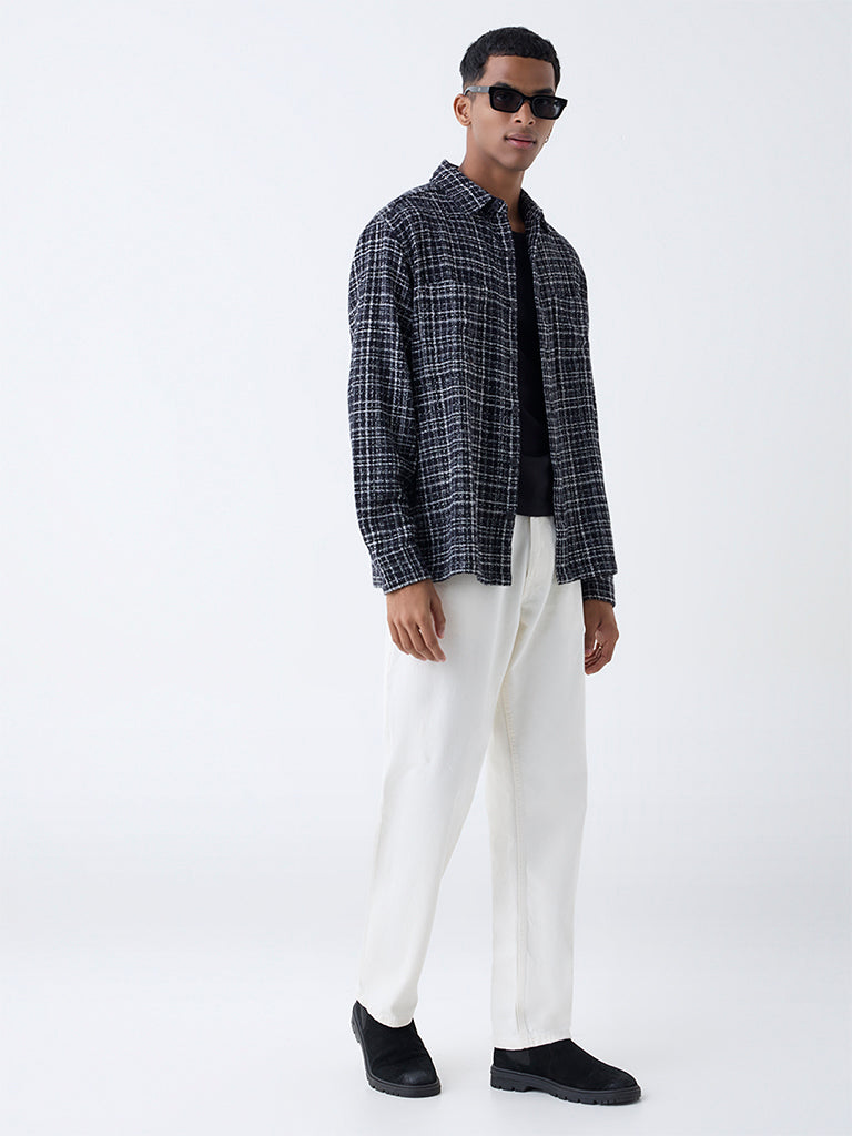 Nuon Off-White Relaxed-Fit Mid-Rise Jeans