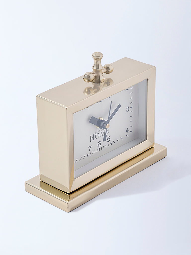 Westside Home Gold Rectangular Clock