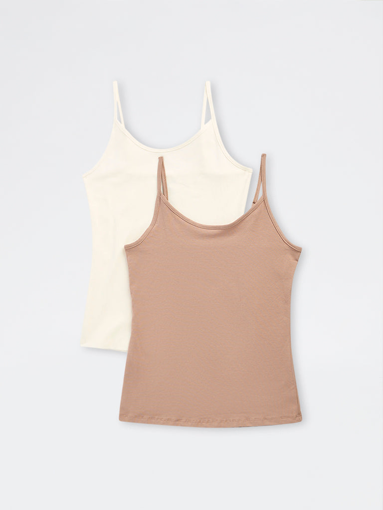 Wunderlove 2-Pack Cotton-Blend Camisoles
