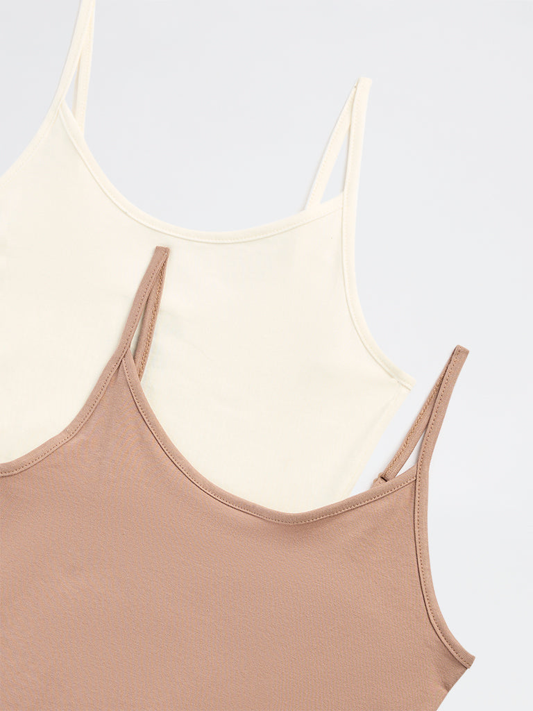 Wunderlove 2-Pack Cotton-Blend Camisoles