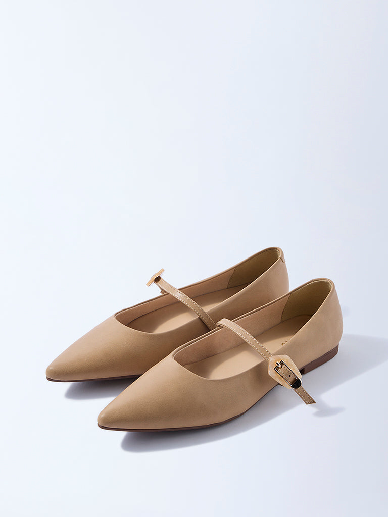 LUNA BLU Beige Mary Jane Shoes