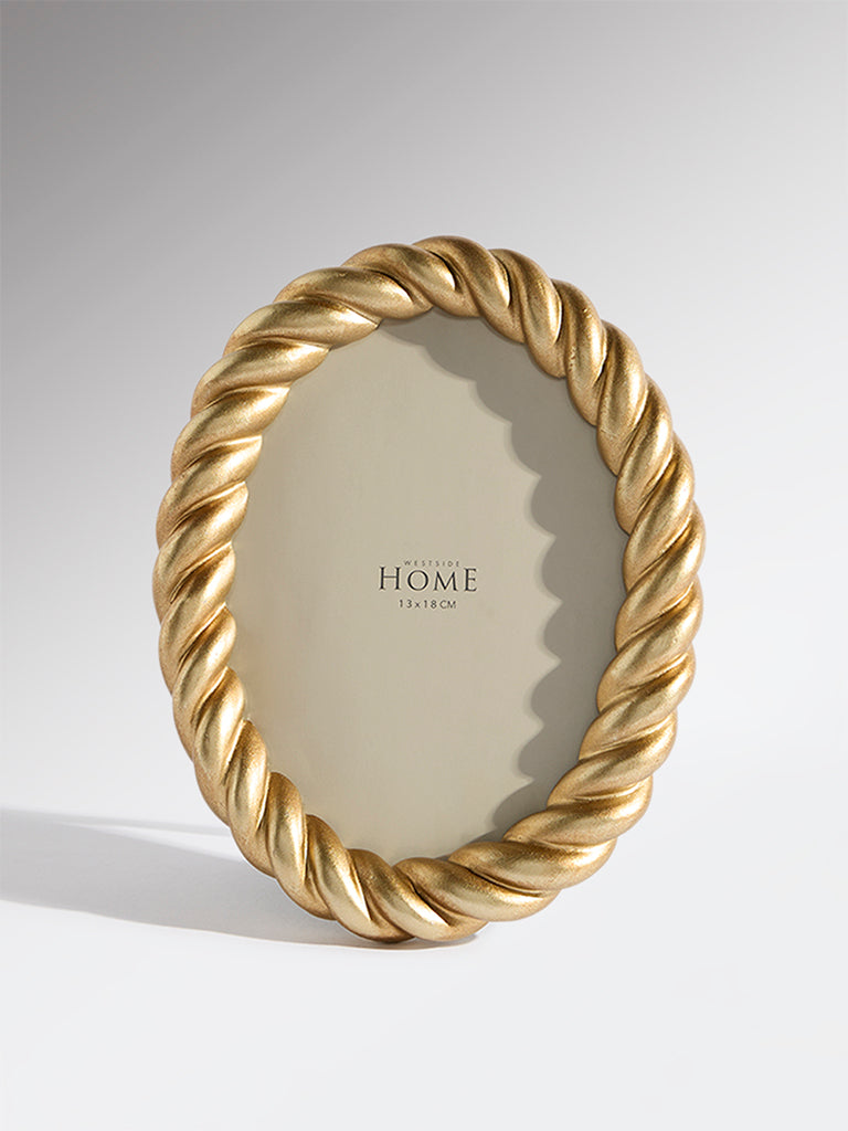 Westside Home Gold Resin Rope Detailed Photo Frame