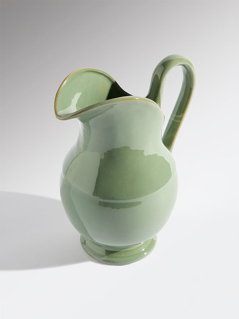 Westside Home Green Ceramic Jug Vase