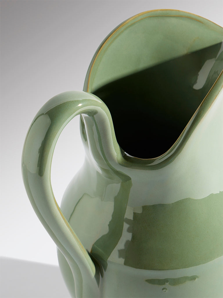 Westside Home Green Ceramic Jug Vase