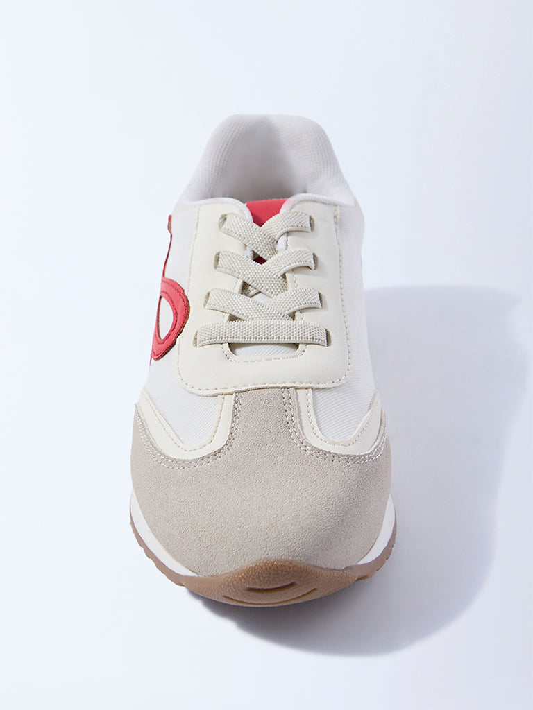 Yellow Multicolour Colour-Blocked Suede Sneakers