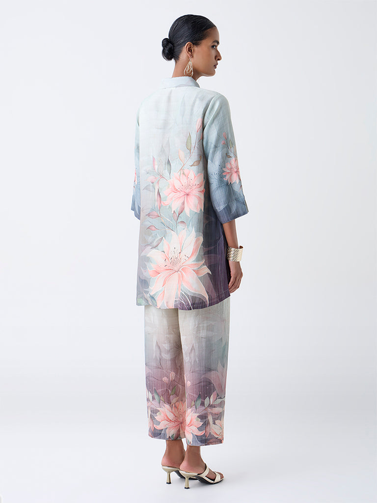 Vark Multicolour Floral Design Co-ord Set