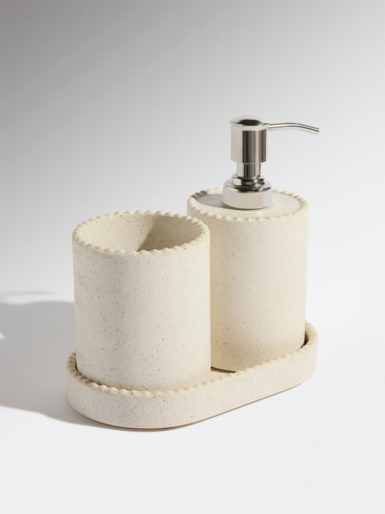 Westside Home White Solid Bathroom Accessory Set