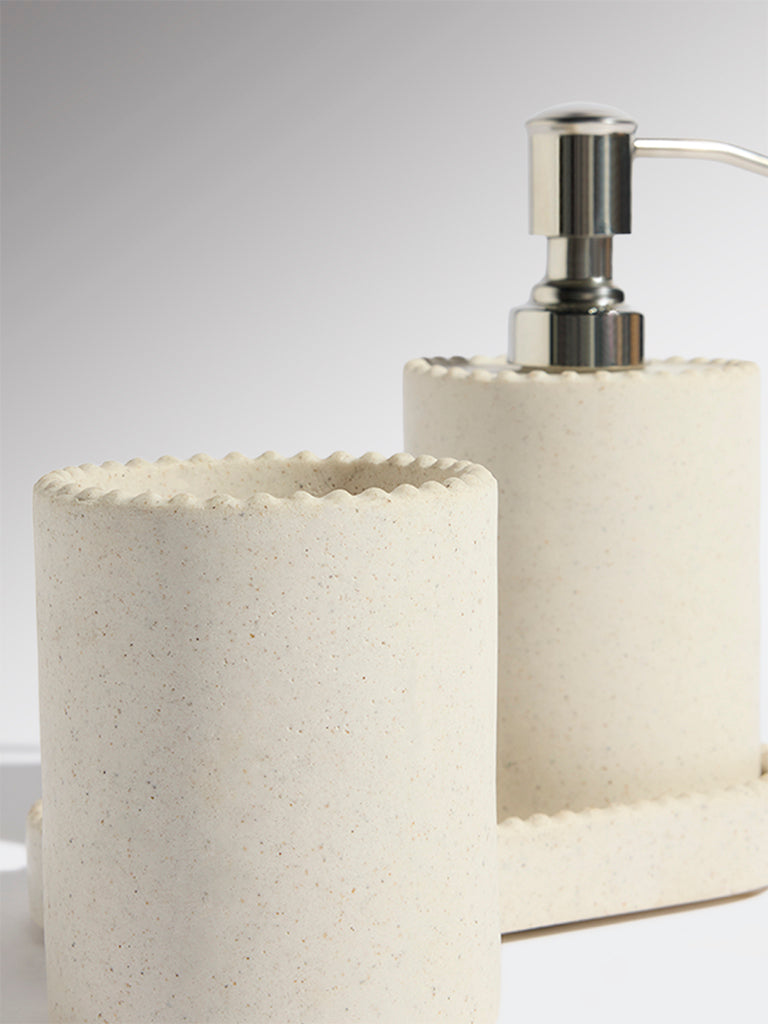 Westside Home White Solid Bathroom Accessory Set