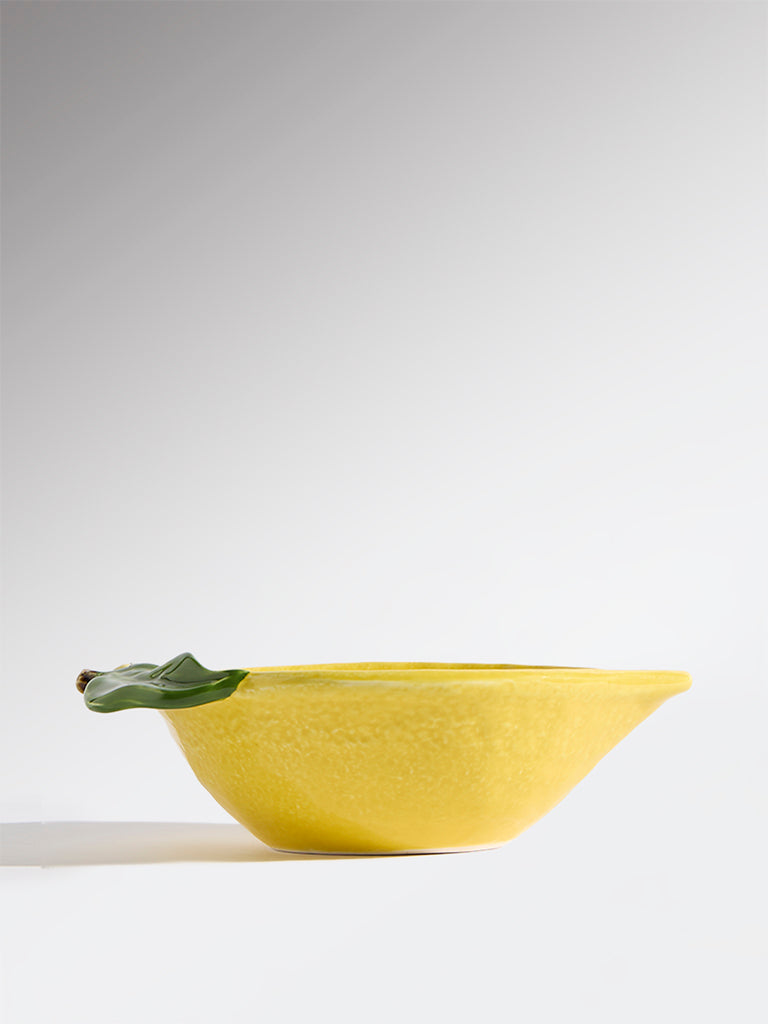 Westside Home Yellow Lemon Shaped Bowl - Large