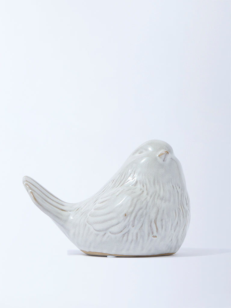 Westside Home White Ceramic Bird Decorative Object