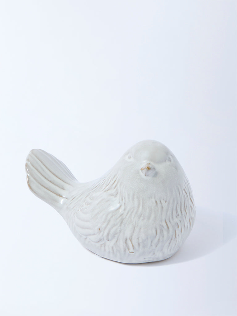 Westside Home White Ceramic Bird Decorative Object