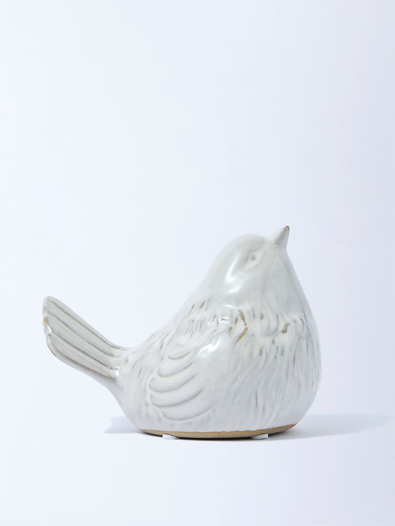 Westside Home White Ceramic Bird Decorative Object