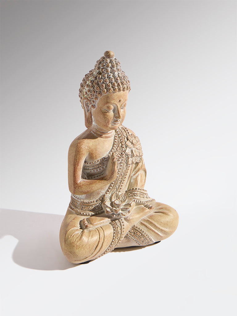 Westside Home Brown Resin Sitting Buddha Decorative Object