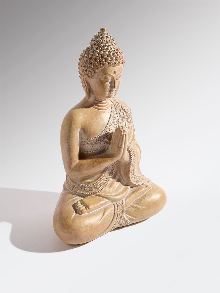 Westside Home Brown Resin Sitting Buddha Decorative Object