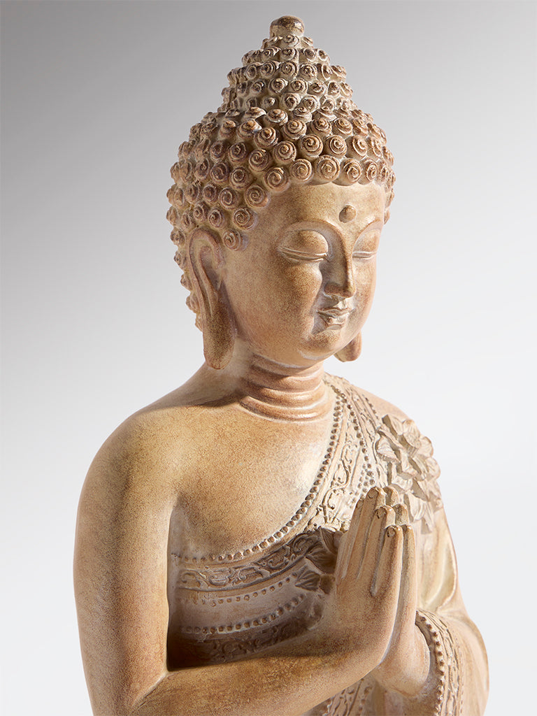 Westside Home Brown Resin Sitting Buddha Decorative Object