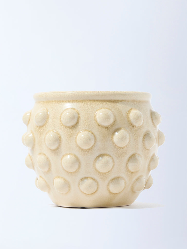 Westside Home Ivory Ceramic Bubble Pot