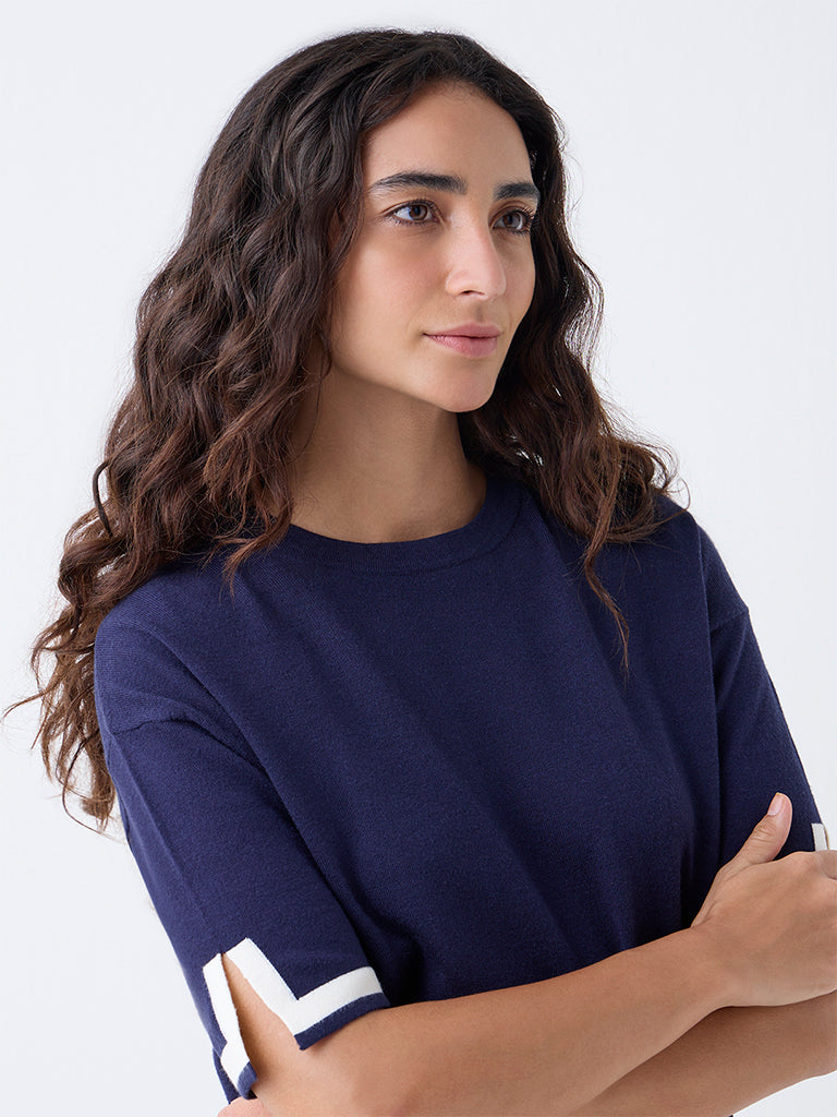 Wunderlove Navy Solid Top