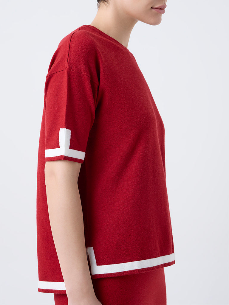 Wunderlove Red Solid Top