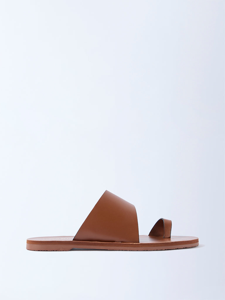 LUNA BLU Tan Toe-Ring Sandals - Exclusive