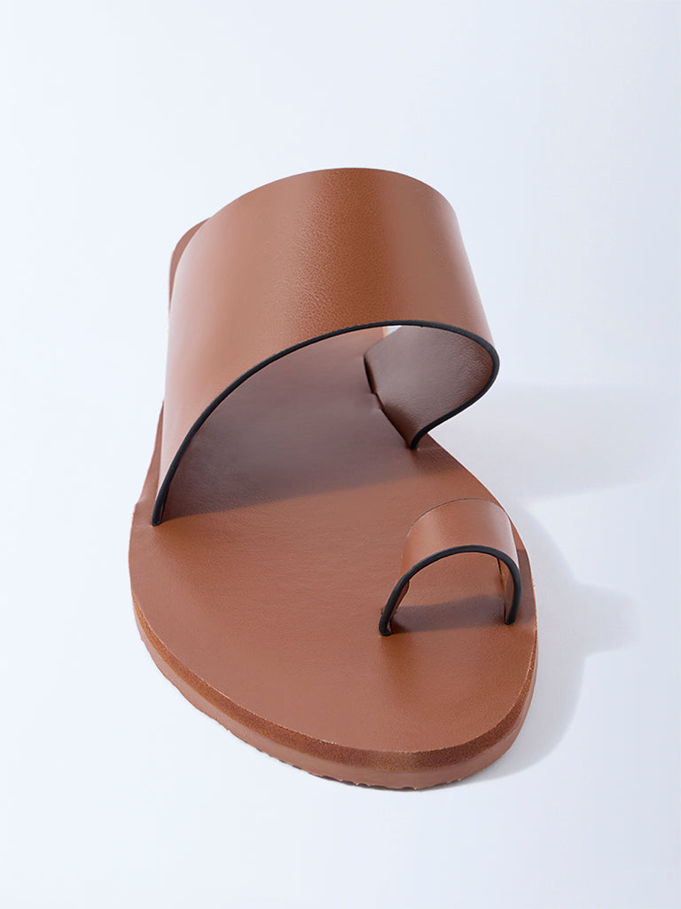 LUNA BLU Tan Toe-Ring Sandals - Exclusive