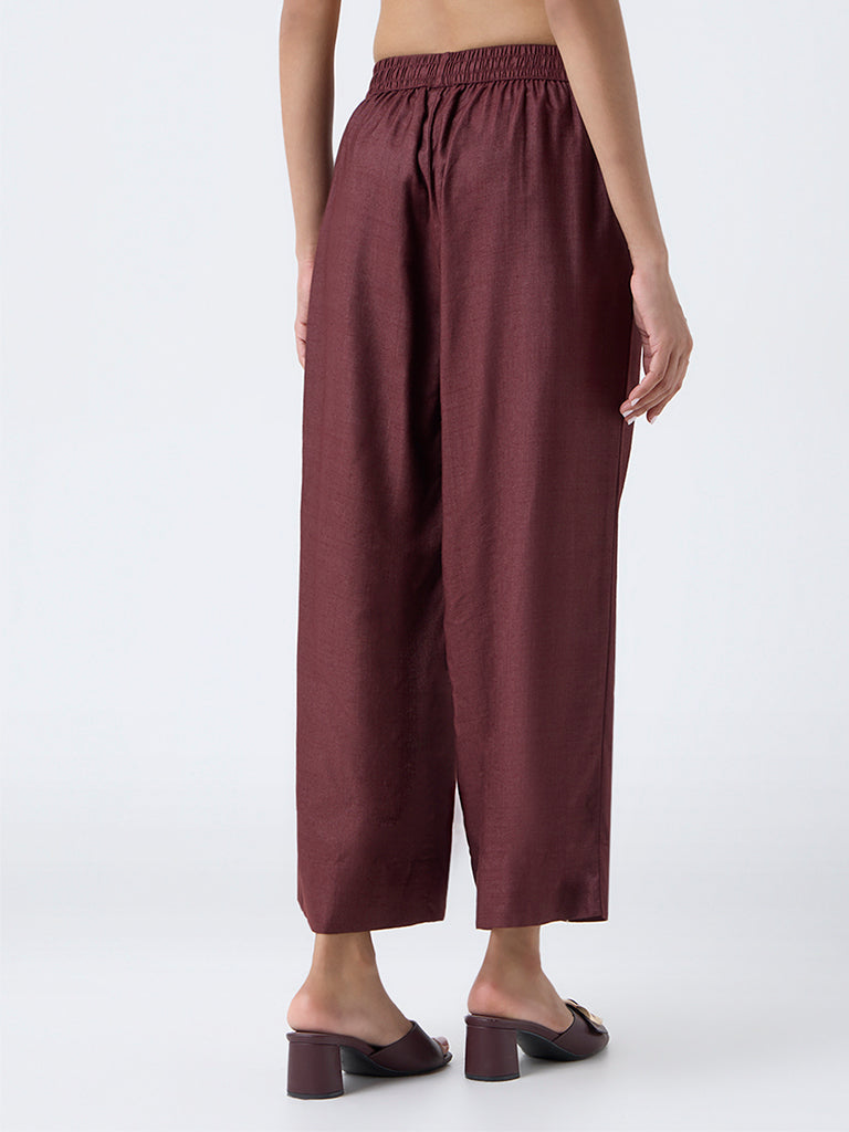 Zuba Brown Solid Pants