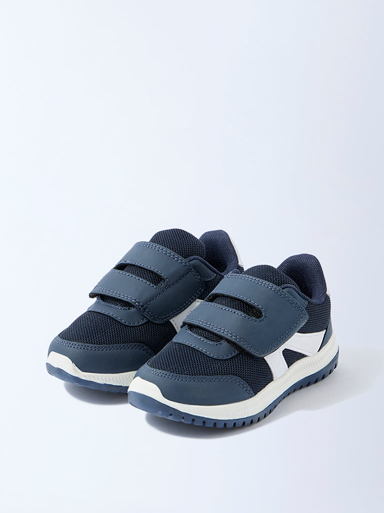 Yellow Navy Mesh Detailed Sneakers