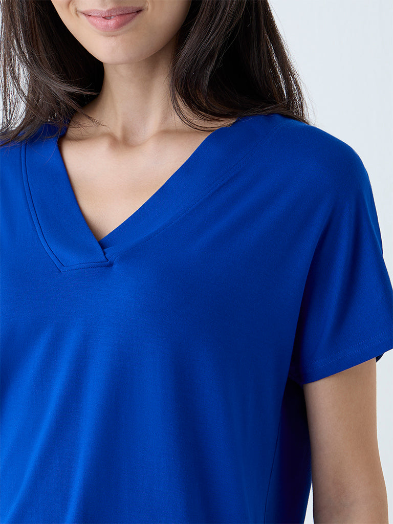 Wunderlove Dark Blue Solid Top