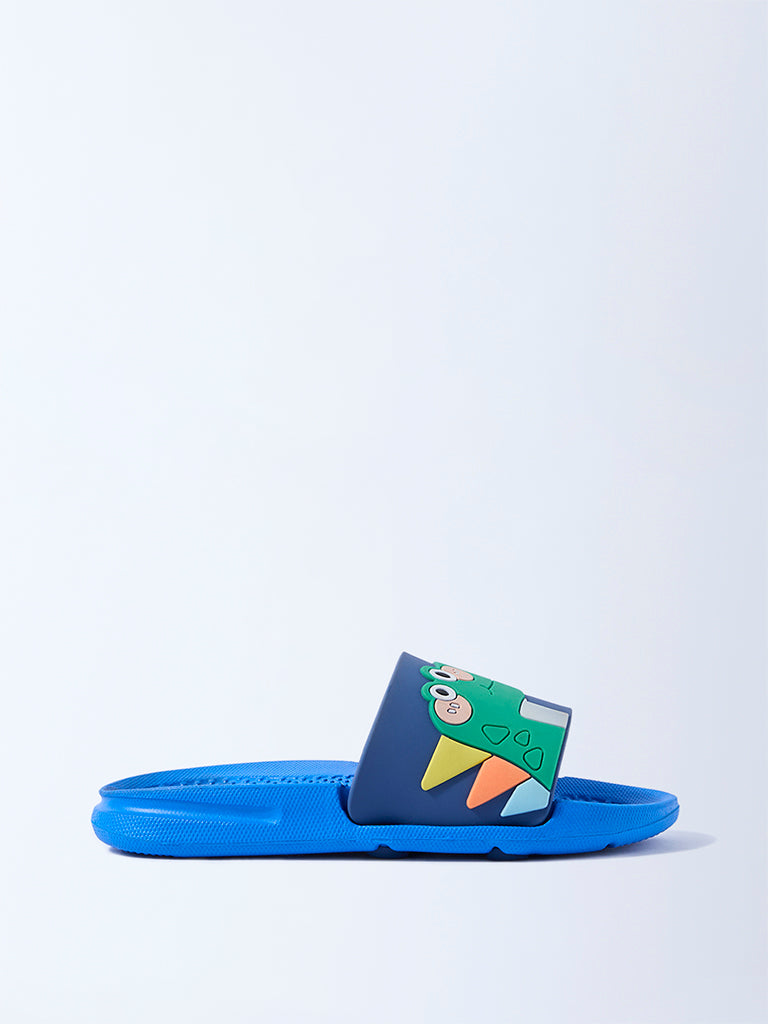Yellow Blue Dinosaur Design Slides